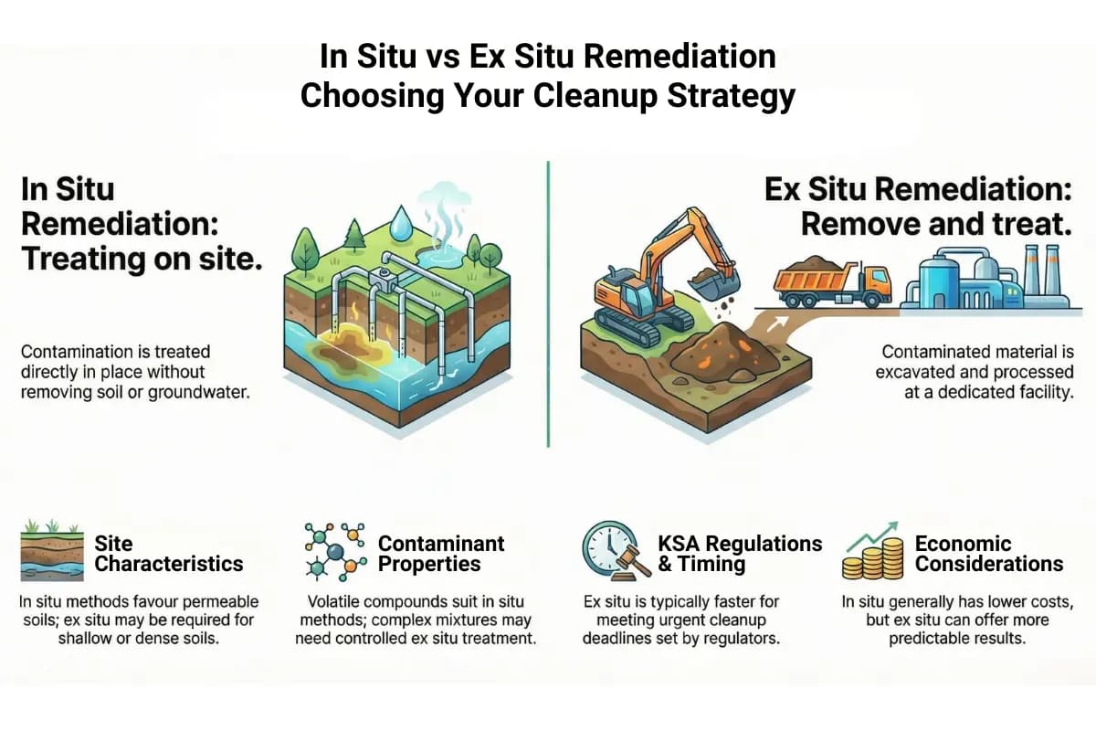 Developing cost‑efficient In Situ and Ex Situ remediation strategies for soil, groundwater and marine sediments
